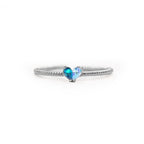 Anello Prezioso con Cuore Minimal e Pietra Portafortuna