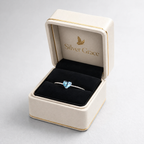 Anello Prezioso con Cuore Minimal e Pietra Portafortuna